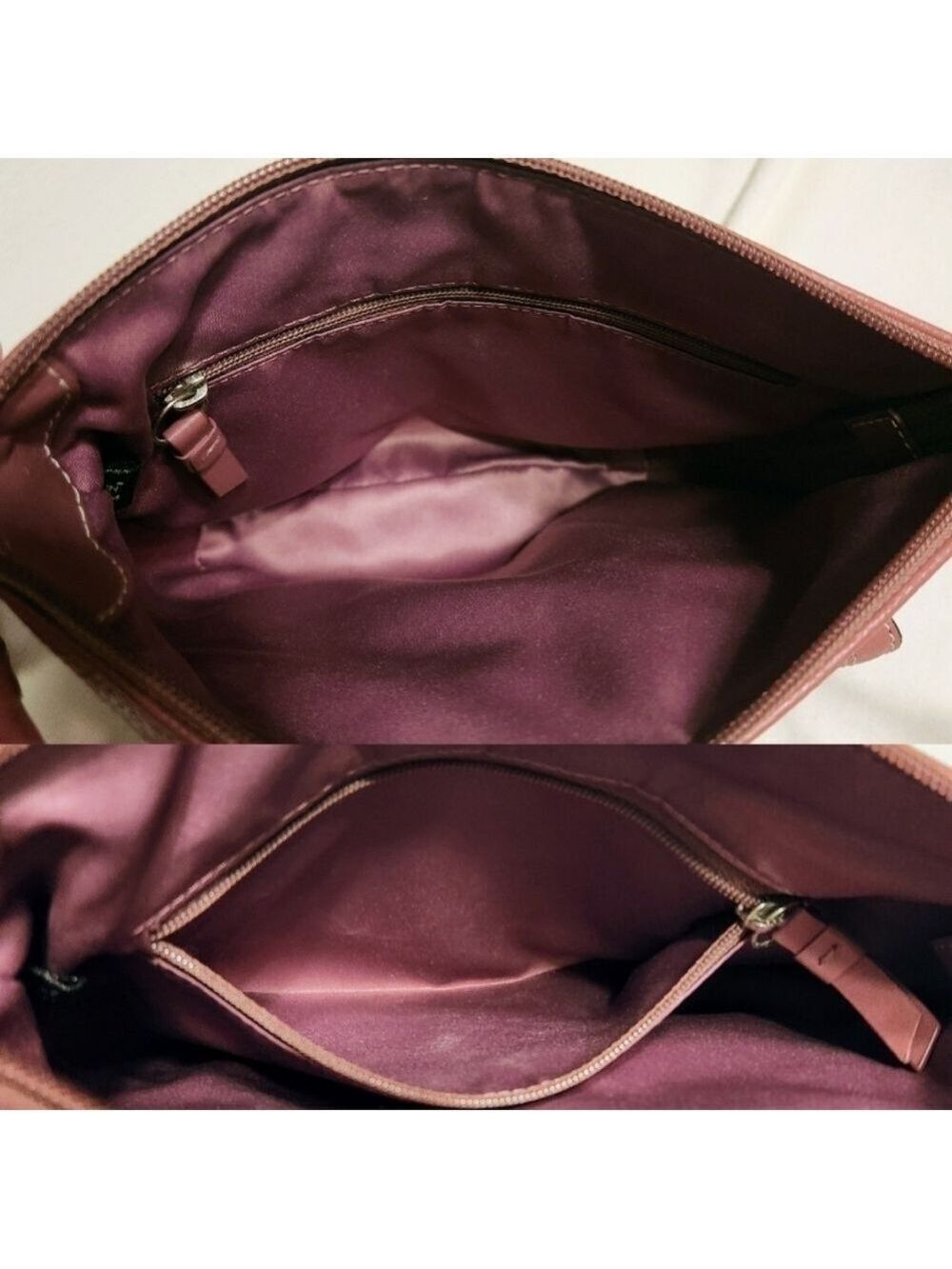 Coach Hamilton Pebbled Leather Crossbody Bag Pink Medium - Picture 8 of 12